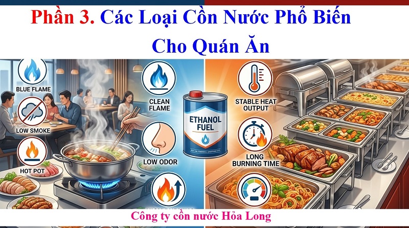 Cồn Nước Cho Quán Ăn – Giải Pháp Nhiên Liệu Tiện Lợi, An Toàn Và Tiết Kiệm